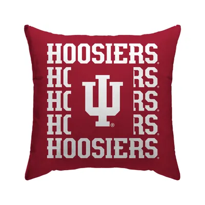 Indiana Hoosiers 18'' x 18'' Echo Wordmark Poly Span Décor Pillow