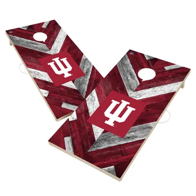 Indiana Hoosiers 2' x 4' Herringbone Design Cornhole Set