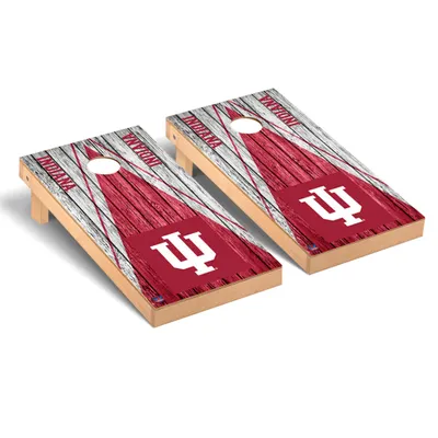 Indiana Hoosiers 2' x 4' Weathered Triangle Cornhole Board Set