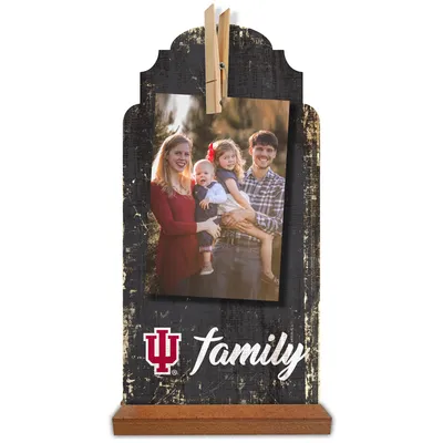Indiana Hoosiers 6'' x 12'' Family Clothespin Sign