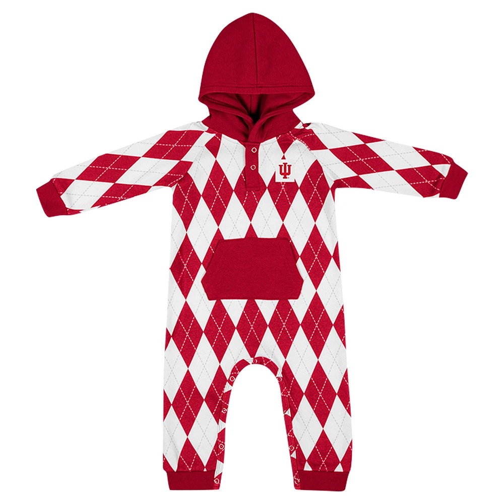 Barboteuse à capuche pour bébé Colosseum Crimson Indiana Hoosiers The Dealio
