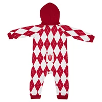 Barboteuse à capuche pour bébé Colosseum Crimson Indiana Hoosiers The Dealio