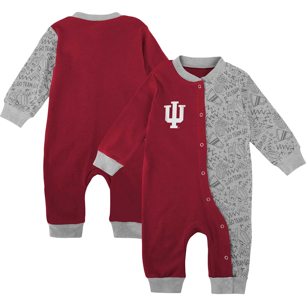 Infant Crimson Indiana Hoosiers Playbook Two-Tone Sleeper