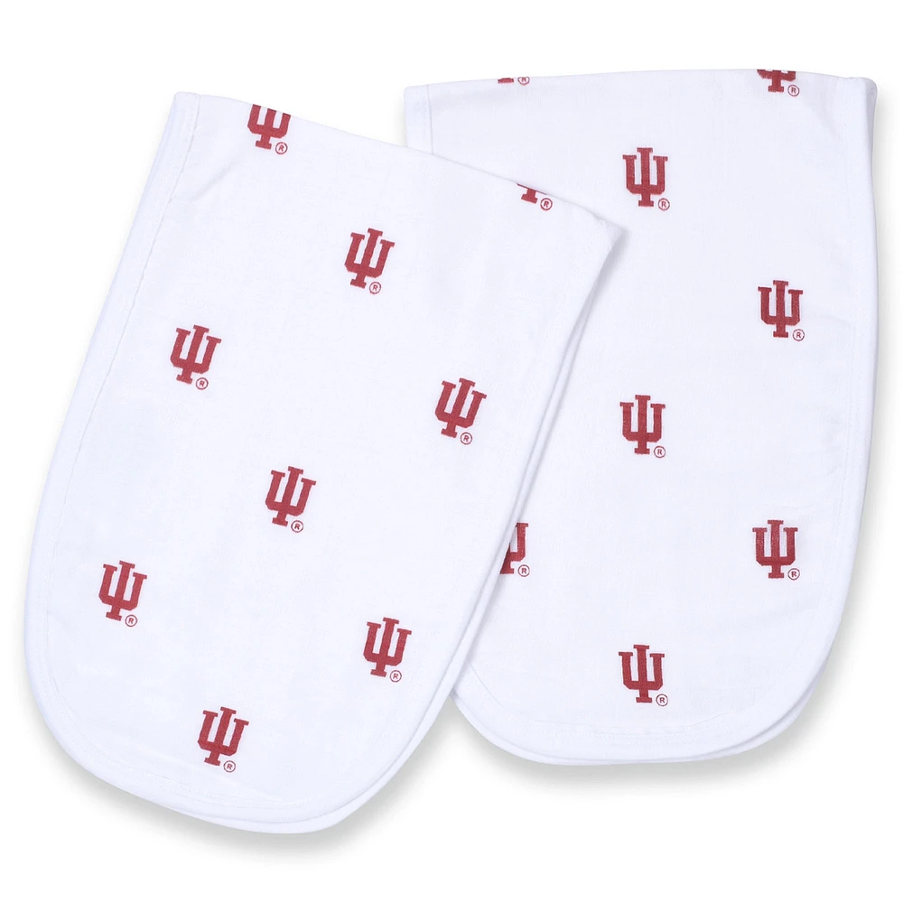 Infant Three Little Anchors Indiana Hoosiers 2-Pack Muslin Burp Cloth Set