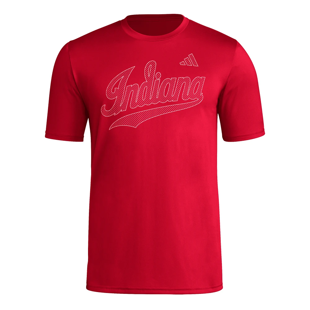 Men's adidas  Crimson Indiana Hoosiers Locker Local Impression AEROREADY T-Shirt