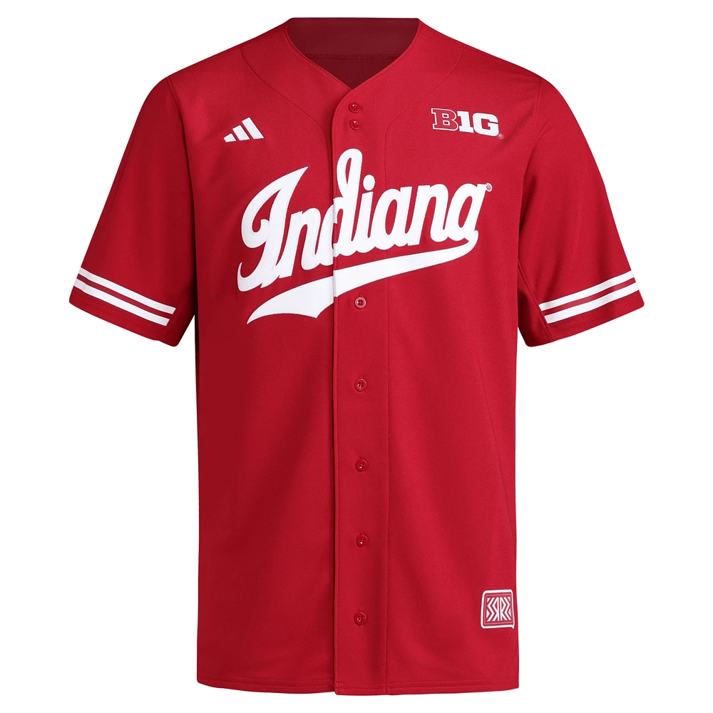 Maillot de baseball réplique adidas Crimson Indiana Hoosiers pour homme
