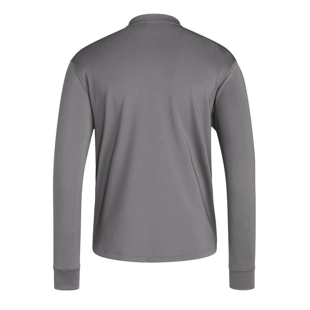 Men's adidas  Gray Indiana Hoosiers Dugout Pullover Sweatshirt