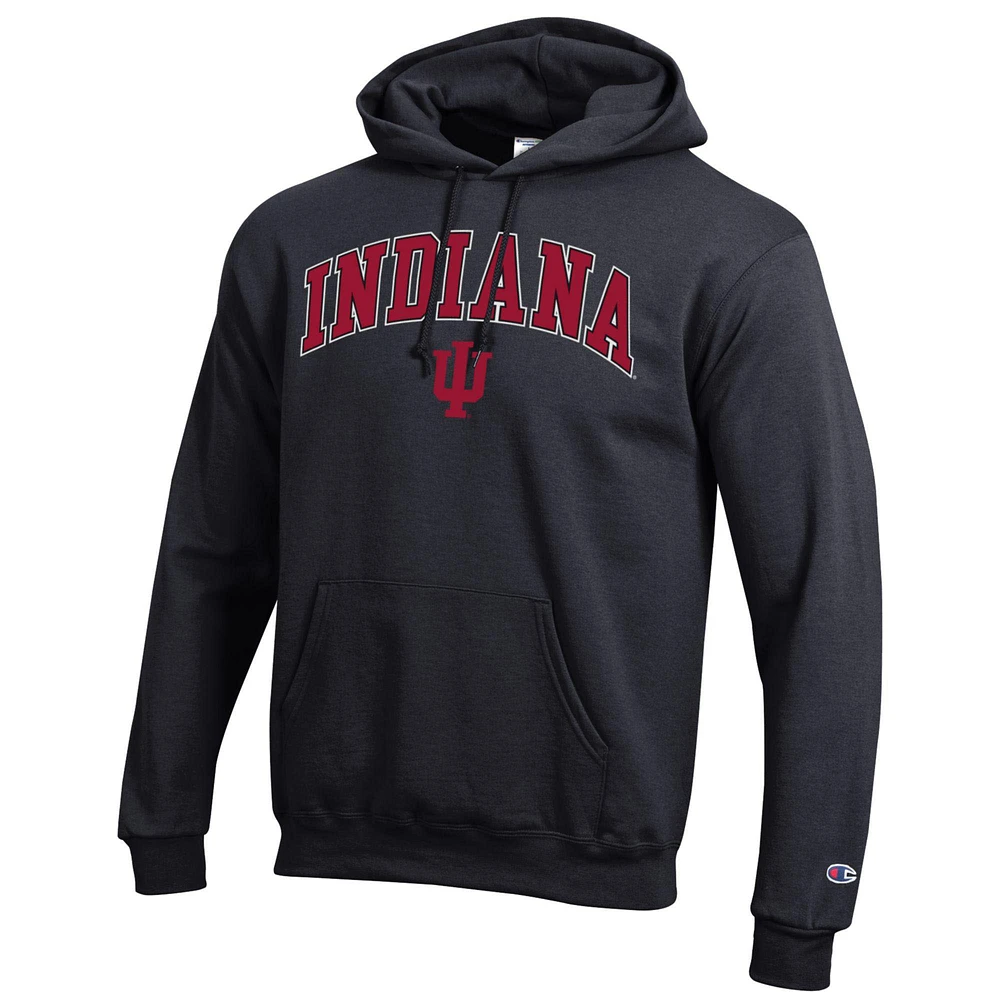 Men's Champion  Black Indiana Hoosiers Arch Over Logo Pullover Hoodie