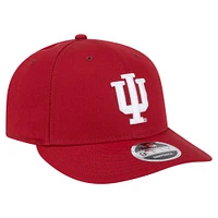 Casquette Snapback 9FIFTY à profil bas New Era pour homme, couleur cramoisie Indiana Hoosiers