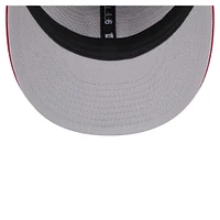 Casquette Snapback 9FIFTY à profil bas New Era pour homme, couleur cramoisie Indiana Hoosiers