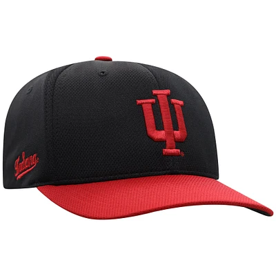 Casquette ajustée noire Indiana Hoosiers Reflex Top of the World pour homme