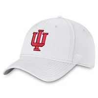 Casquette Reflex Performance Flex blanche des Indiana Hoosiers Top of the World pour homme