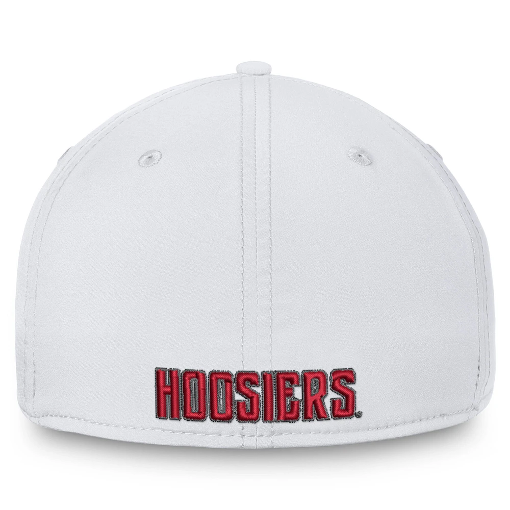 Casquette Reflex Performance Flex blanche des Indiana Hoosiers Top of the World pour homme