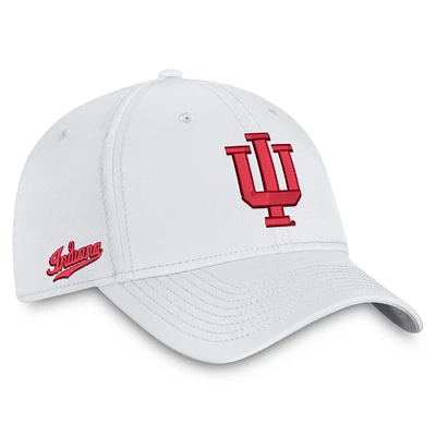 Casquette Reflex Performance Flex blanche des Indiana Hoosiers Top of the World pour homme