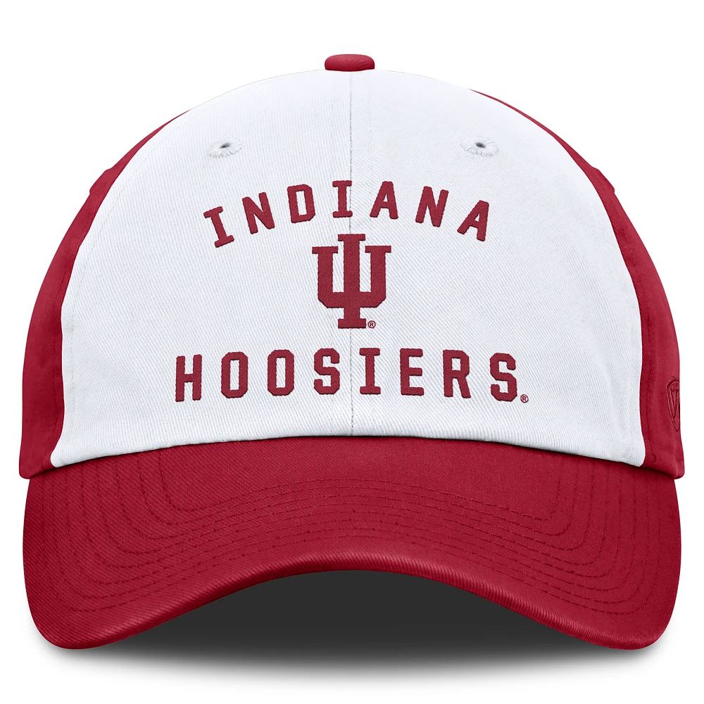 Casquette ajustable Weston blanche des Indiana Hoosiers Top of the World pour homme