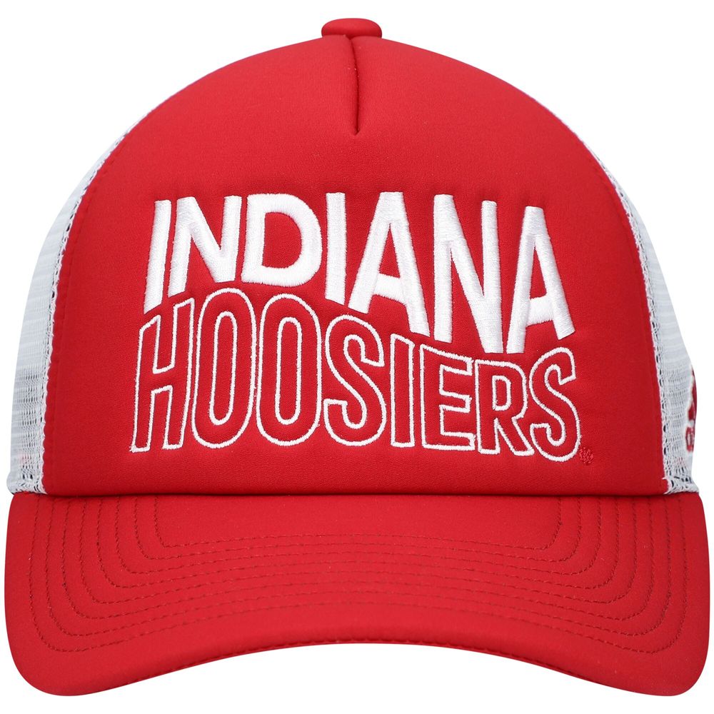 Men's adidas Crimson/White Indiana Hoosiers Wave Foam Trucker Snapback Hat