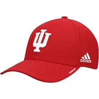 Casquette AEROREADY Flex pour entraîneurs de la ligne touche adidas Crimson Indiana Hoosiers 2021 homme