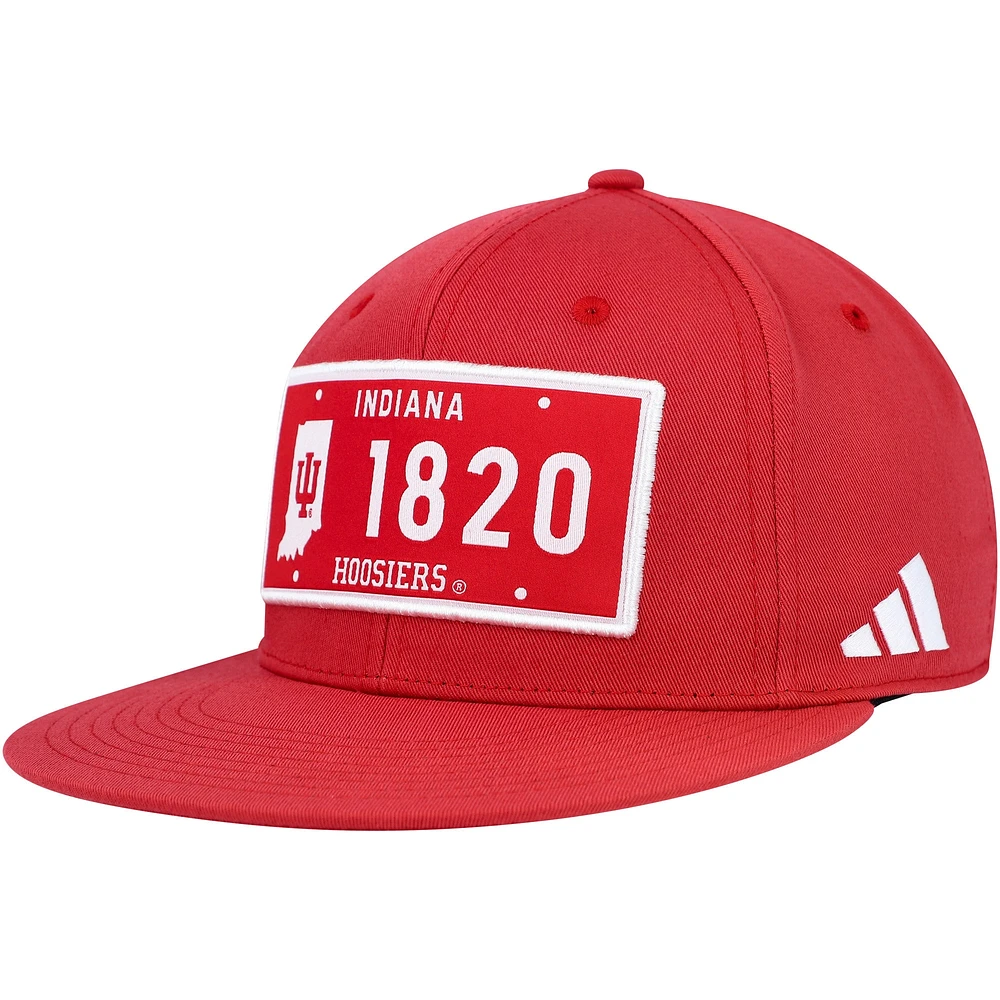 Men's adidas  Crimson Indiana Hoosiers Established Snapback Hat