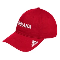 Men's adidas Crimson Indiana Hoosiers Locker Room Wordmark Slouch Adjustable Hat