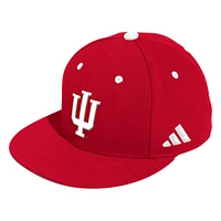 Men's adidas Crimson Indiana Hoosiers On-Field Baseball Fitted Hat