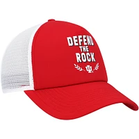 Casquette réglable de camionneur avant en mousse adidas Crimson Indiana Hoosiers Phrase pour hommes