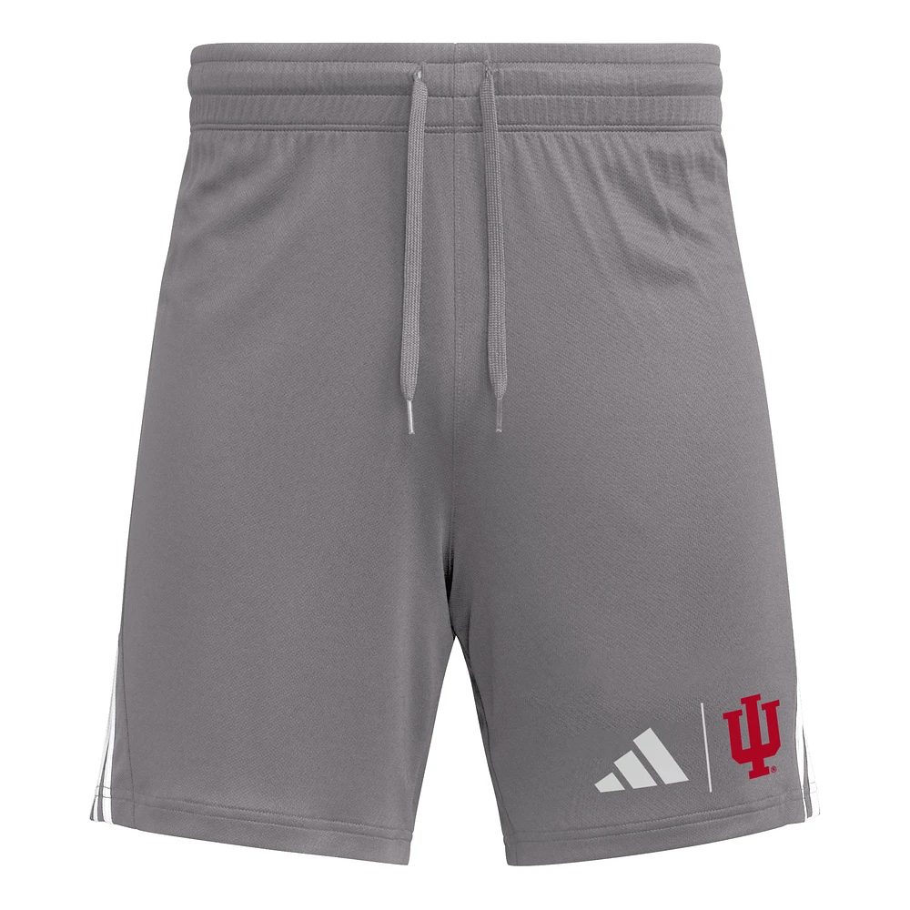 Men's adidas Gray Indiana Hoosiers AEROREADY 7" Shorts