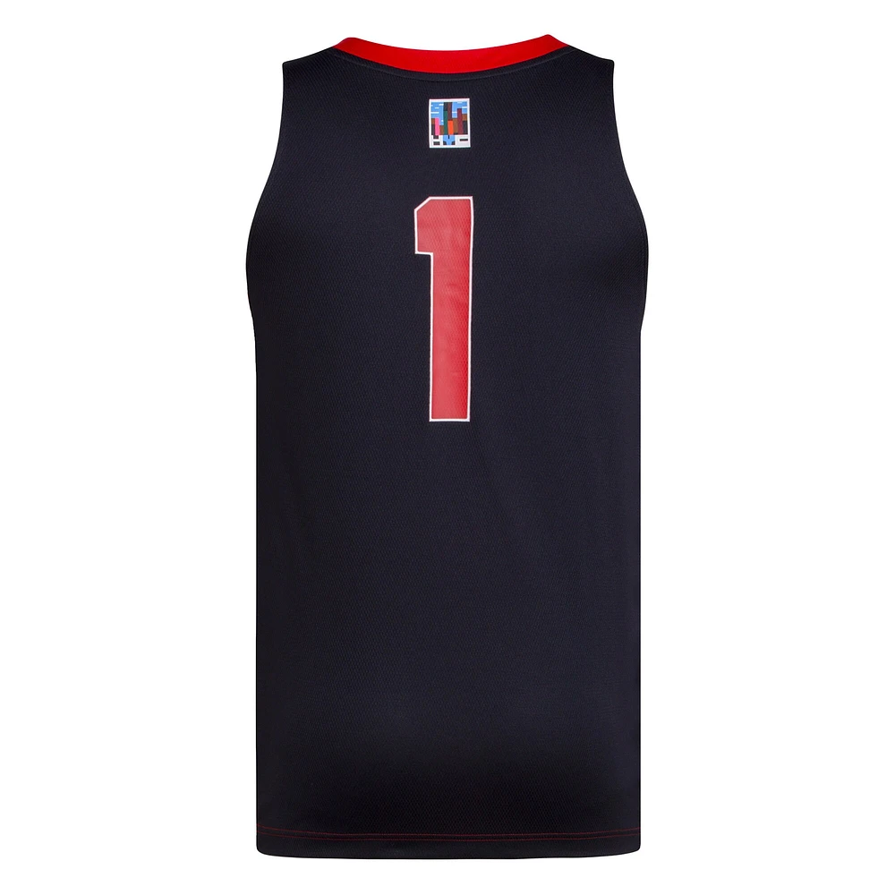 Men's adidas #1 Crimson/Black Indiana Hoosiers Black History Month Basketball Jersey