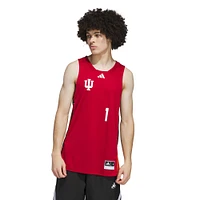 Men's adidas #1 Crimson/Black Indiana Hoosiers Black History Month Basketball Jersey