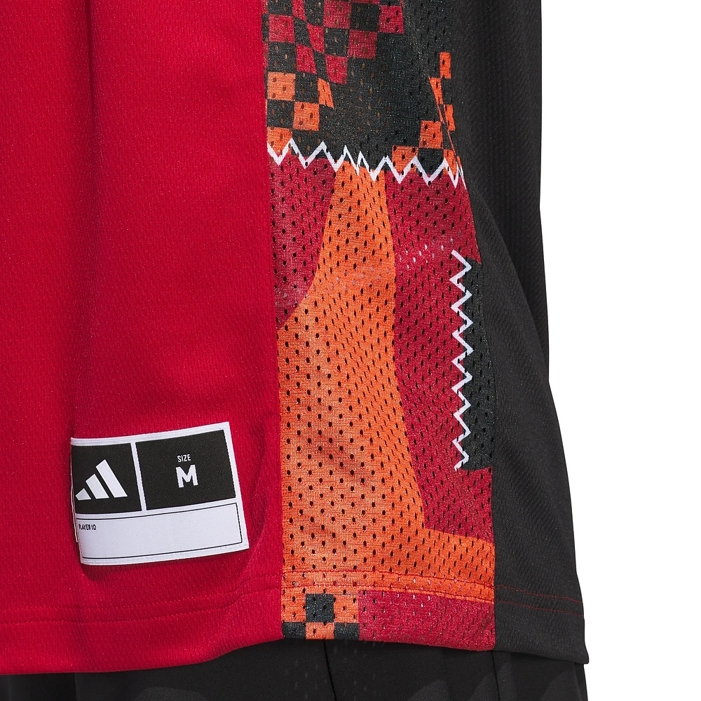 Men's adidas #1 Crimson/Black Indiana Hoosiers Black History Month Basketball Jersey