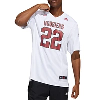 Men's adidas #22 White Indiana Hoosiers 90s Away Premier Strategy Jersey