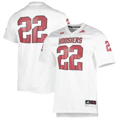 Men's adidas #22 White Indiana Hoosiers 90s Away Premier Strategy Jersey