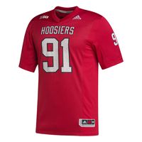 Men's adidas #91 Crimson Indiana Hoosiers Premier Strategy Jersey