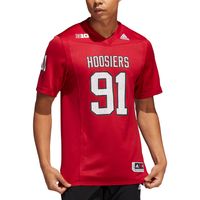 Men's adidas #91 Crimson Indiana Hoosiers Premier Strategy Jersey