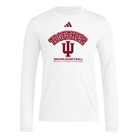 T-shirt à manches longues d'avant-match adidas Indiana Hoosiers Together pour homme