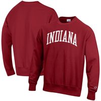 Men's Champion Crimson Indiana Hoosiers Arch Reverse Weave Pullover Sweatshirt