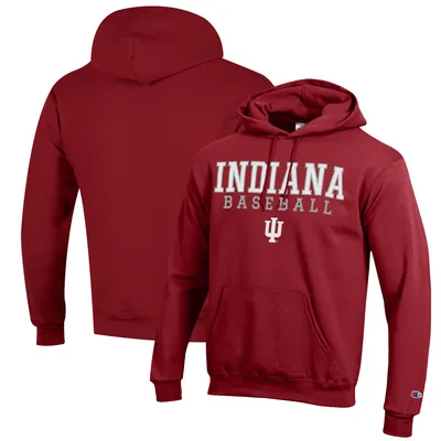 Indiana Hoosiers Champion Baseball Stack Pullover Hoodie