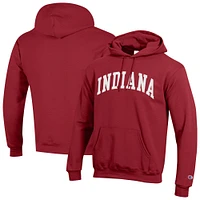 Men's Champion  Crimson Indiana Hoosiers Basic Arch Fleece Pullover Hoodie
