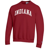 Men's Champion  Crimson Indiana Hoosiers Basic Arch Fleece Pullover Sweatshirt