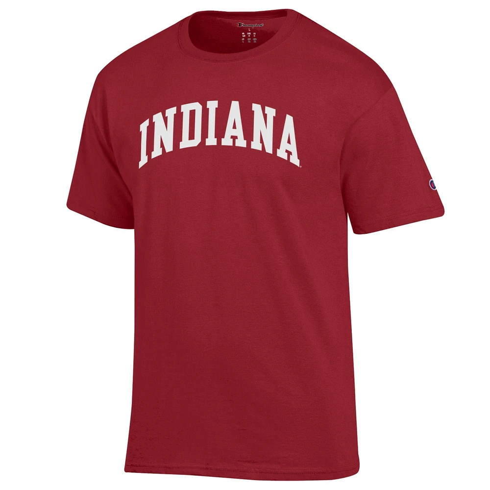 Men's Champion  Crimson Indiana Hoosiers Basic Arch T-Shirt