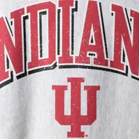 Men's Champion Gray Indiana Hoosiers Arch Over Logo Reverse Weave Pullover Sweatshirt