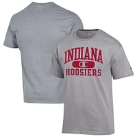 Men's Champion Heather Gray Indiana Hoosiers Arch Pill T-Shirt