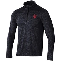 Men's Champion Heathered Black Indiana Hoosiers Field Day Team Quarter-Zip Jacket