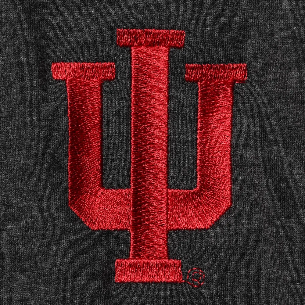 Men's Champion Heathered Black Indiana Hoosiers Field Day Team Quarter-Zip Jacket