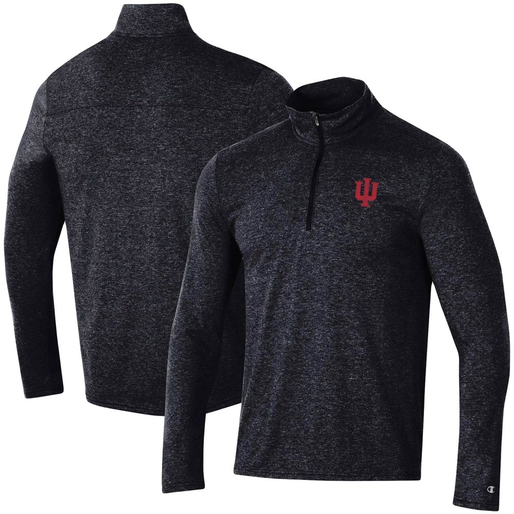 Men's Champion Heathered Black Indiana Hoosiers Field Day Team Quarter-Zip Jacket