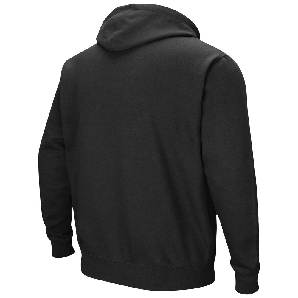 Men's Colosseum Black Indiana Hoosiers Arch & Logo 3.0 Pullover Hoodie