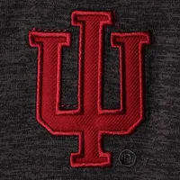 Men's Colosseum Black Indiana Hoosiers Big & Tall Down Swing Polo