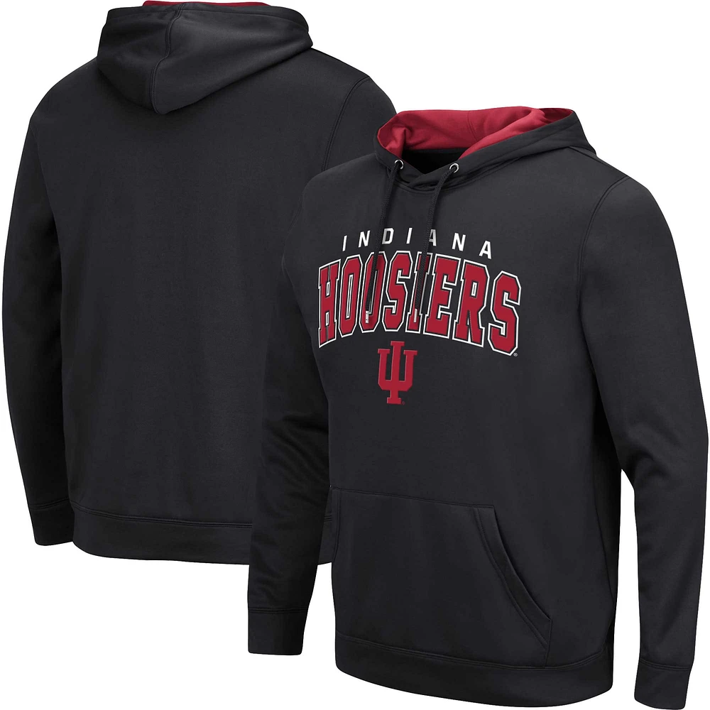 Men's Colosseum Black Indiana Hoosiers Resistance Pullover Hoodie