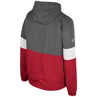 Men's Colosseum Charcoal Indiana Hoosiers Miles Full-Zip Jacket