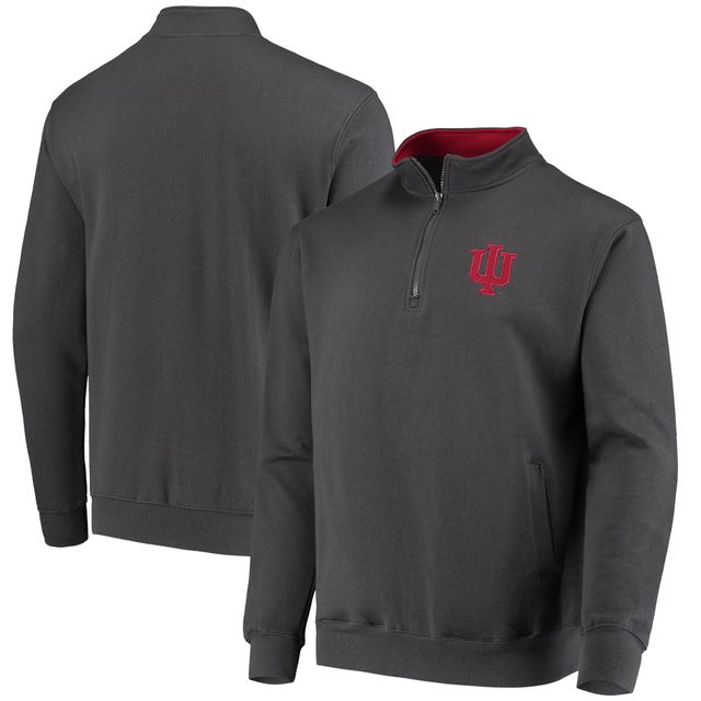 Colosseum Charcoal Indiana Hoosiers Tortugas Logo Quarter-Zip Pullover pour homme