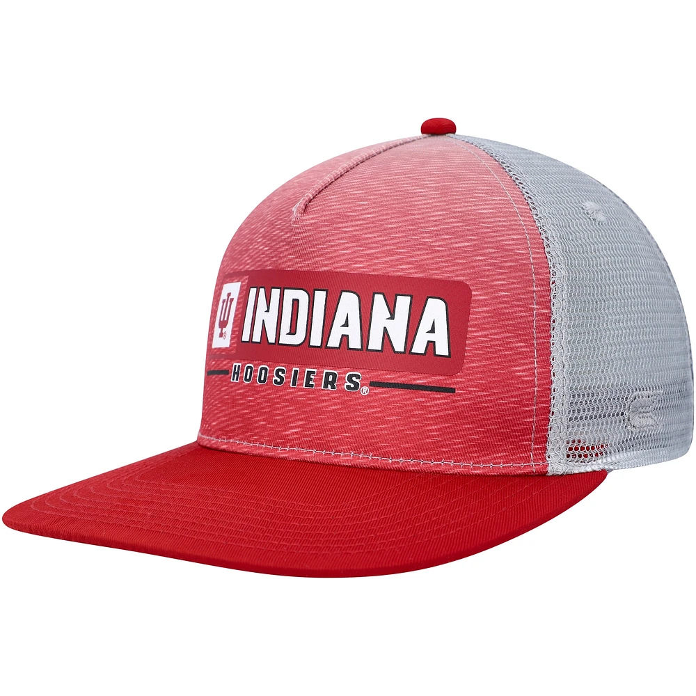 Casquette Snapback Indiana Hoosiers Colosseum Crimson/Grey pour homme